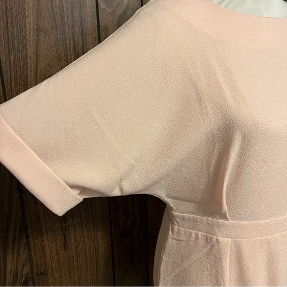ASOS Womens Blush Pink  Knee Length Dolman Short Sleeve Lined Dress Sz 8 - Picture 5 of 7